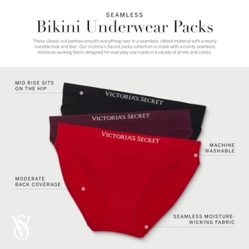 Victoria's Secret Seamless Bikini Panty Pack for Women