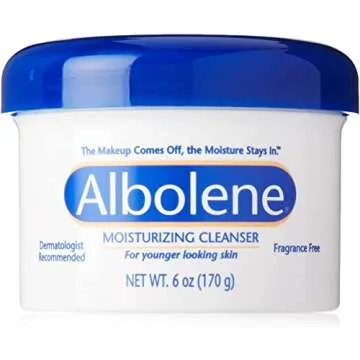 Albolene Face Moisturizer and Makeup Remover, Facial Cleanser and Cleansing Balm, Fragrance Free Cream, 6 oz