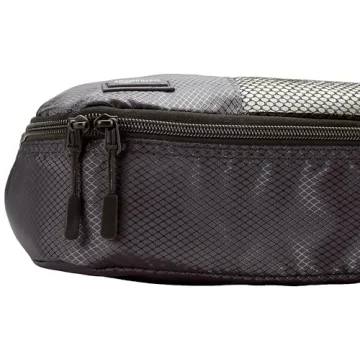 Amazon Basics 4 Piece Packing Travel Organizer Zipper Cubes Set for Effortless Travel Organization