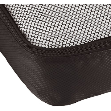 Amazon Basics 4 Piece Packing Travel Organizer Zipper Cubes Set for Effortless Travel Organization