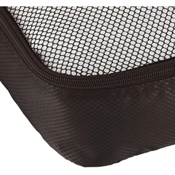 Amazon Basics 4 Piece Packing Travel Organizer Zipper Cubes Set for Effortless Travel Organization