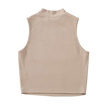 Stylish Verdusa Women's Sleeveless Mock Neck Rib Knit Top