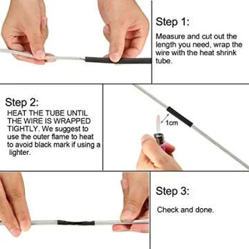 uxcell Heat Shrink Tubing 0.8mm 10m Tubing for Wire Protection