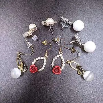 Vivixin 1080pcs Earring backings, Earring Safety Back Pads backstops Stopper, Clear Rubber Bullet Shape Butterfly Plastic Secure Earring kit (10styles)