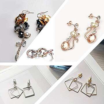 Vivixin 1080pcs Earring backings, Earring Safety Back Pads backstops Stopper, Clear Rubber Bullet Shape Butterfly Plastic Secure Earring kit (10styles)