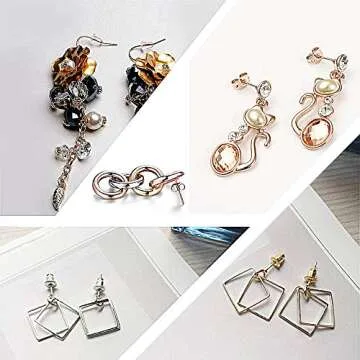 Vivixin 1080pcs Earring backings, Earring Safety Back Pads backstops Stopper, Clear Rubber Bullet Shape Butterfly Plastic Secure Earring kit (10styles)