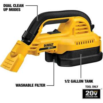 DEWALT 20V MAX Hand Vacuum for Wet or Dry Surfaces