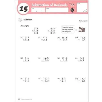 Kumon Grade 4 Decimals & Fractions Workbook for Kids