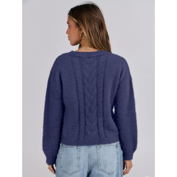 Warm & Cozy Fuzzy Knit Cardigan for Women