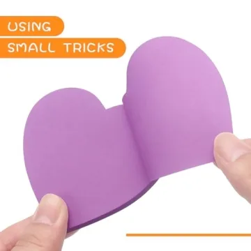 Heart Shape Sticky Notes - 6 Colorful Pads of Fun