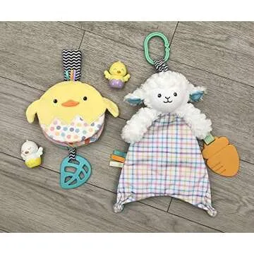 Baby Starters Magic Years Soft, Crinkle Activity Book with Teether and Strap- Chick, 5 inches