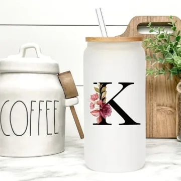 Personalized Monogrammed Frosted Glass Tumbler - Unique Gift