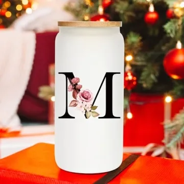 Personalized Monogrammed Frosted Glass Tumbler - Unique Gift