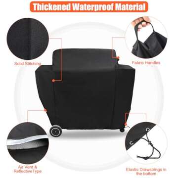 QuliMetal Traeger Grill Cover - Waterproof, Durable Protection