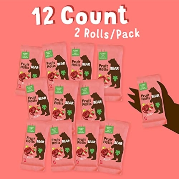 Gluten-Free Vegan Strawberry Fruit Snack Rolls by BEAR