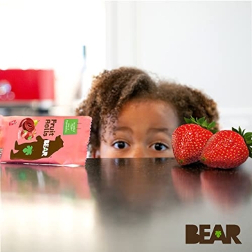 Gluten-Free Vegan Strawberry Fruit Snack Rolls by BEAR