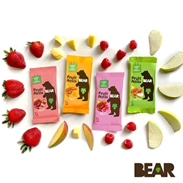 Gluten-Free Vegan Strawberry Fruit Snack Rolls by BEAR