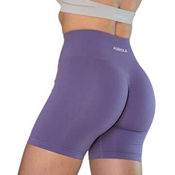 AUROLA Intensify Workout Shorts for Women Seamless Scrunch Short Gym Yoga Running Sport Active Exerc...
