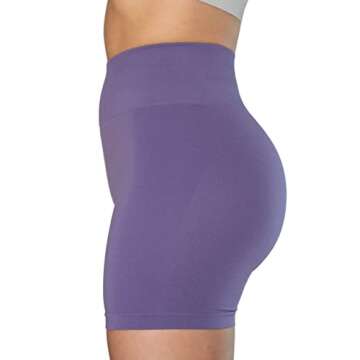AUROLA Intensify Workout Shorts for Women Seamless Scrunch Short Gym Yoga Running Sport Active Exercise Fitness Shorts(S,Violet)