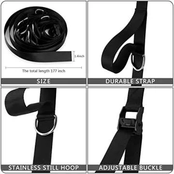 Upgraded Door Anchor Strap for Resistance Bands, Workout Resistance Band Door Anchor Portable Easy Assemble, Secure Multi Point Anchor Gym for Home Fitness(Bands Not Included)