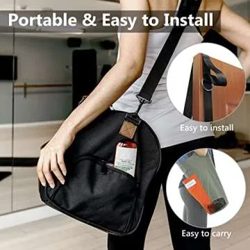 Upgraded Door Anchor Strap for Resistance Bands, Workout Resistance Band Door Anchor Portable Easy Assemble, Secure Multi Point Anchor Gym for Home Fitness(Bands Not Included)