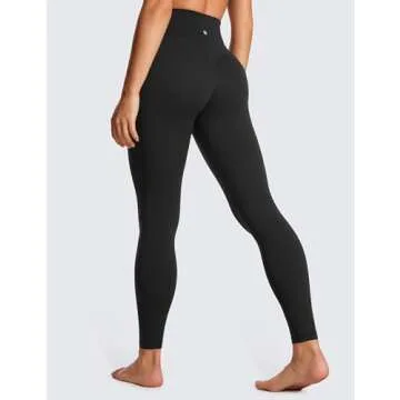CRZ YOGA Womens Butterluxe Crossover High Waist Workout Leggings 28" - Criss Cross Full Length Yoga ...
