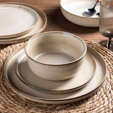 GBHOME Ceramic Dinnerware Set for 4 - Elegant & Durable