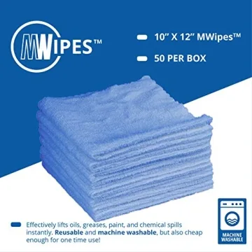 Mwipes 50 Count Microfiber Rags for Eco-Friendly Cleaning