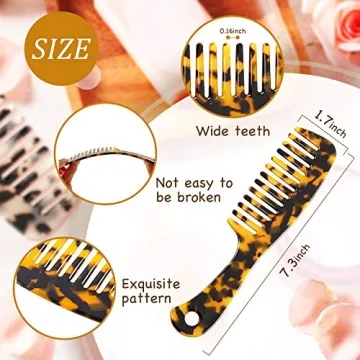 Laedau Wide Tooth Detangling Combs for All Hair Types
