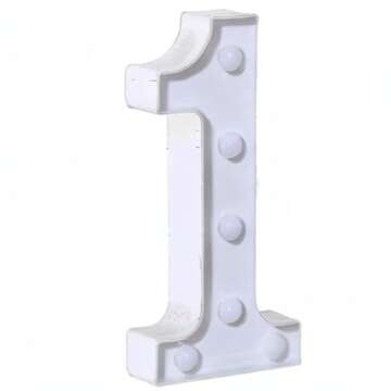 LED Number Light Up Sign 1 Perfect for Events and Home Decor