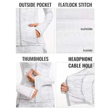 QUEENIEKE Womens Running Jacket Athletic Workout Jackets Track Full Zip Up Gym for Women Yoga Top Nurse Align Slim Fit Sport bbl Scrub Jacket Long Sleeve Sweater White Small