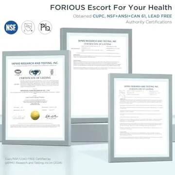 FORIOUS Kitchen Faucet with Pull Down Sprayer, Brushed Nickel High Arc Modern Classic Sink Faucet Stainless Steel with Deck Plate Fit for 1 or 3 Hole for Bar Farmhouse Laundry Rv