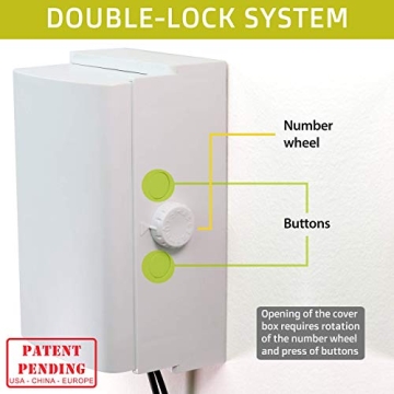 Baby Safety Outlet Cover BOX Double Lock for Toddler Proofing