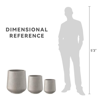 Large Weathered Concrete Planter Indoor Outdoor Drainage Holes