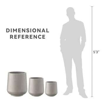 Large Weathered Concrete Planter Indoor Outdoor Drainage Holes