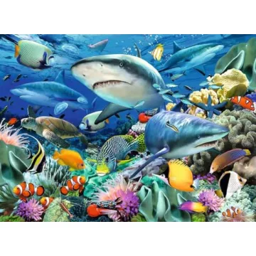 Ravensburger Shark Reef 100 Piece Puzzle for Kids