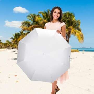 Cuby UV Sun Umbrella Compact Folding Travel Umbrella Auto Open and Close for Windproof, Rainproof & 99% UV Protection Parasol with Black Anti-UV Coating