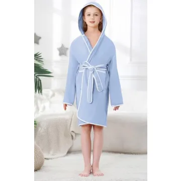 Umeyda Kids Bathrobe Soft Comfortable Hooded Towel Robe