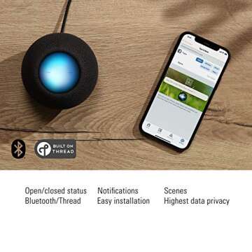 Eve Door & Window – Smart Contact Sensor for Doors & Windows, Notifications (Open/Closed State), Automatic Control of Accessories & Scenes, no Bridge, Apple HomeKit, Bluetooth, Thread