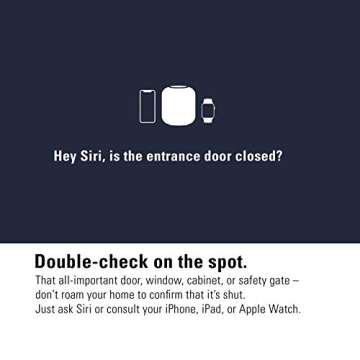 Eve Door & Window – Smart Contact Sensor for Doors & Windows, Notifications (Open/Closed State), Automatic Control of Accessories & Scenes, no Bridge, Apple HomeKit, Bluetooth, Thread