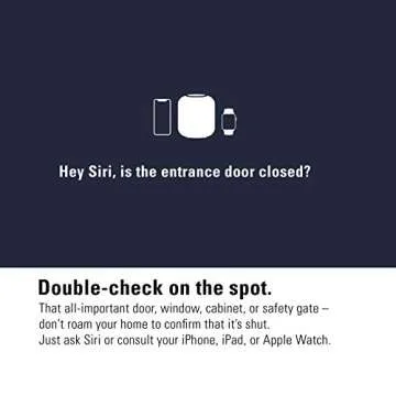 Eve Door & Window – Smart Contact Sensor for Doors & Windows, Notifications (Open/Closed State), Automatic Control of Accessories & Scenes, no Bridge, Apple HomeKit, Bluetooth, Thread