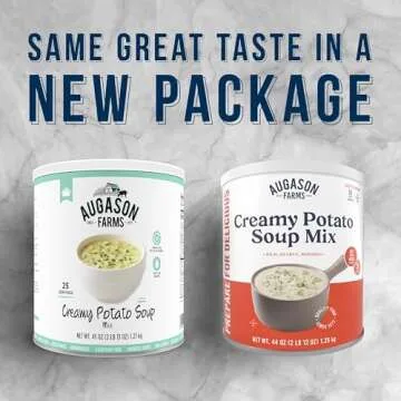Augason Farms Creamy Potato Soup Mix Can, Emergency Food Supply, Everyday Meals, 36 Servings