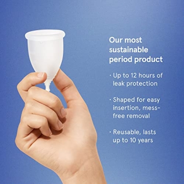 LOLA Menstrual Cup, Size 2 - Reusable Period Cup for 12 Hours of Reliable Leak Protection - Made of Medical Grade Silicone for a Comfortable, Flexible Fit - Carrying Case Included, Eco Friendly