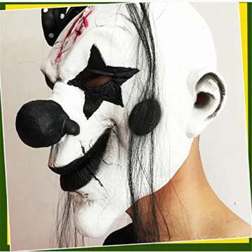 LZLRUN Halloween Horror Clown Mask for Women Men Kids Scary Masquerade Costumes (Style2)