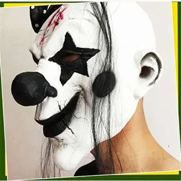 LZLRUN Horror Clown Mask - Perfect for Halloween Fun