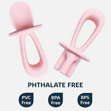 Tiny Twinkle Baby Silicone Training Utensils - Safe Self-Feeding
