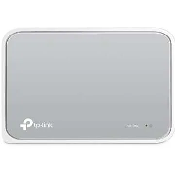 TP-Link 5 Port 10/100 Mbps Fast Ethernet Switch | Desktop Ethernet Splitter | Ethernet Hub | Plug & Play | Fanless Quiet | Desktop Design | Green Technology | Unmanaged (TL-SF1005D),White