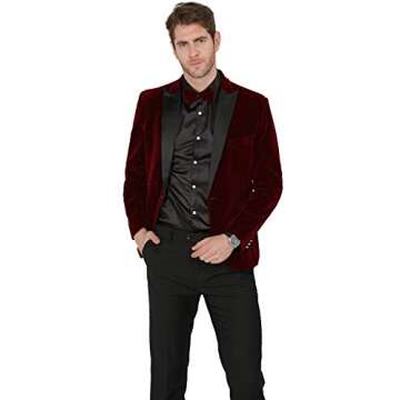 MAGE MALE Men's Velvet Tuxedo Blazer & Pants Set for All Events