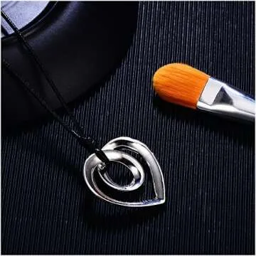 Welbijoux Heart Shape Long Pendant Necklace for Women
