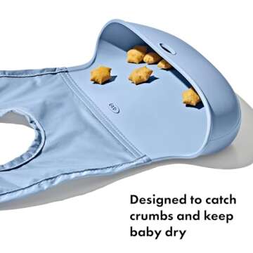 OXO Tot Roll-Up Bib - 2 Pack - Drizzle and Dusk